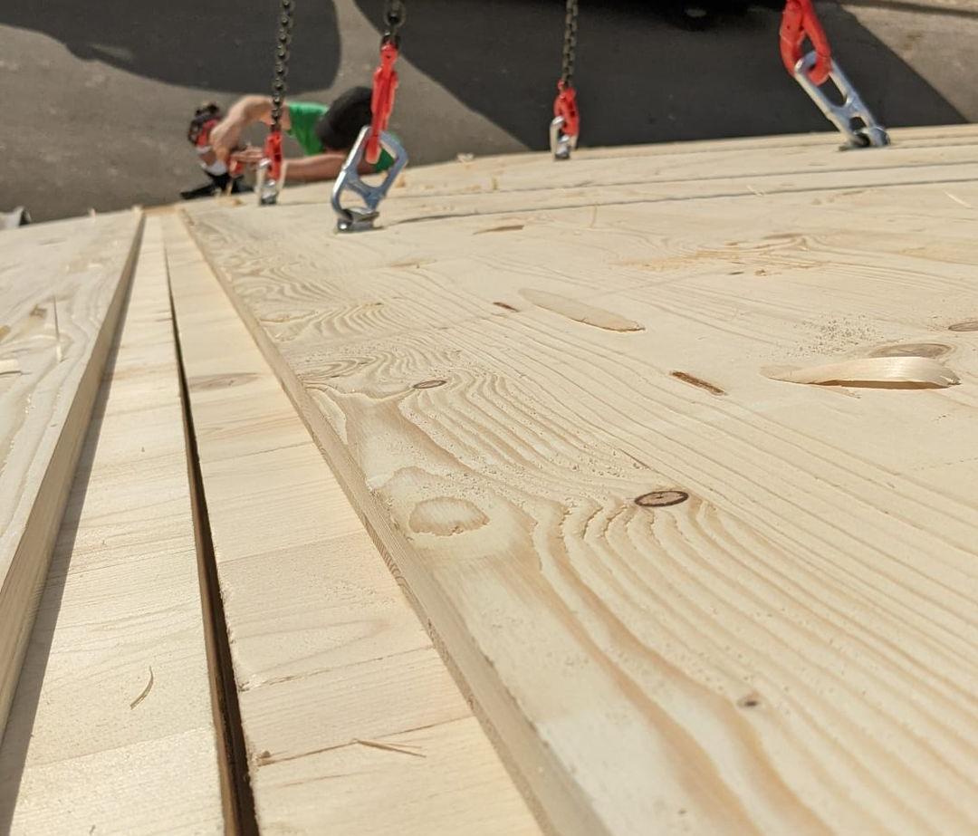 CLT montage op de werf